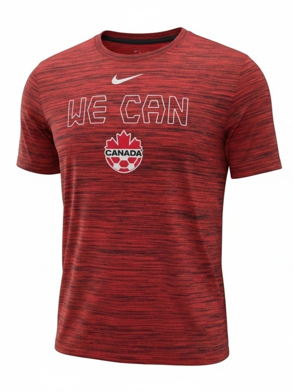 Nike Red Canada Soccer Velocity Legend T-Shirt  "WE CAN" and the Canada XXL.